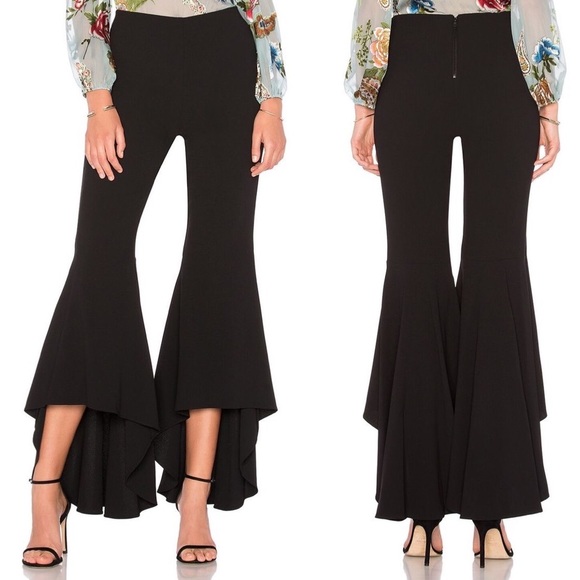 Alice + Olivia Pants - SOLD! ❤️ Alice + Olivia Jinny High-Low Flared-Leg Pants in Black